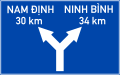 Biển báo I.414a - Chỉ hướng đường (1 địa danh)