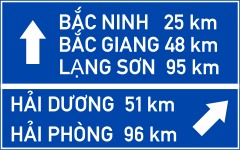 Biển báo I.414c - Chỉ hướng đường (nhiều hướng)