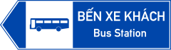 Biển báo I.444d - Biển chỉ dẫn hướng vào bến xe khách đường dài