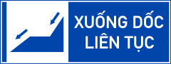 Biển báo I.445h - Xuống dốc liên tục