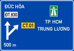 Khoảng cách đến nút giao với đường dẫn vào đường cao tốc