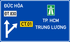 Sơ đồ đến nút giao với đường dẫn vào đường cao tốc