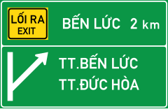 Biển báo IE.454 - Khoảng cách đến lối ra phía trước