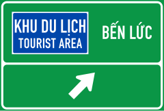 Biển báo IE.459b - Hướng rẽ vào khu tham quan, du lịch