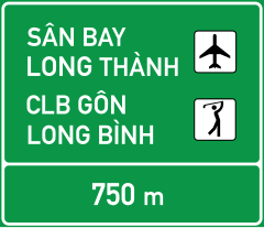 Biển báo IE.461a - Khoảng cách đến khu dịch vụ công cộng, giải trí