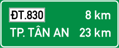 Biển báo IE.465 - Địa điểm và khoảng cách