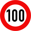 Biển báo P.127-100 - Tốc độ tối đa cho phép (100 km/h)