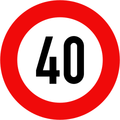 Biển báo P.127-40 - Tốc độ tối đa cho phép (40 km/h)