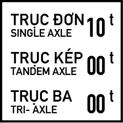 Biển báo S.505c - Tải trọng trục hạn chế qua cầu