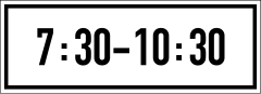 Biển báo S.508a - Biểu thị thời gian (khung giờ trong ngày)