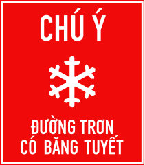 Biển báo S.510 - Chú ý đường trơn có băng tuyết